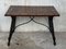 19th Century Baroque Spanish Side Table with Marquetry Top and Iron Stretcher 3