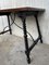 19th Century Baroque Spanish Side Table with Marquetry Top and Iron Stretcher 14