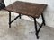 19th Century Baroque Spanish Side Table with Marquetry Top and Iron Stretcher 8