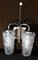 Vintage Glass Shields & Chromed Metal Wall Lamp, 1970s, Image 3