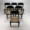 Mid-Century Black Wood and Rush Dining Chairs, 1970s, Set of 6 9