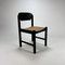 Mid-Century Black Wood and Rush Dining Chairs, 1970s, Set of 6, Image 10