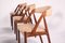 Mid-Century Rosewood and Fabric Dining Chairs by Kai Kristiansen for Schou Andersen, Set of 6, Image 5