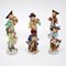 Antique German Pottery Monkey Band Figurines, Set of 6 2