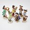 Antique German Pottery Monkey Band Figurines, Set of 6 1