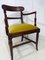 Edwardian Solid Mahogany Desk Chair with Gold Velvet Seat Pad, Image 3