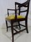 Edwardian Solid Mahogany Desk Chair with Gold Velvet Seat Pad, Image 6