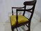 Edwardian Solid Mahogany Desk Chair with Gold Velvet Seat Pad 10