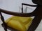 Edwardianischer Schreibtischstuhl aus massivem Mahagoni mit goldenem Samtpolster 11