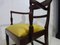 Edwardian Solid Mahogany Desk Chair with Gold Velvet Seat Pad, Image 5