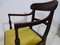 Edwardian Solid Mahogany Desk Chair with Gold Velvet Seat Pad 2