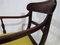 Edwardian Solid Mahogany Desk Chair with Gold Velvet Seat Pad 13