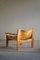 Schwedischer Sessel aus Kiefernholz & Leder im Stil von Karin Mobring, 1970er 3
