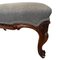 Large 19th Century Walnut Upholstered Footstool, Image 2