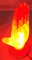 Lampada da tavolo Kara rossa di Luigi Serafini per Kundalini, Italia, Immagine 3