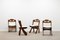 Brutalist Oak & Bouclé Dining Chairs, 1970s, Set of 4 3