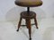 Gothic Victorian Adjustable Oak Piano Stool with Cast Iron and Glass Claw Feet 3