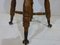 Gothic Victorian Adjustable Oak Piano Stool with Cast Iron and Glass Claw Feet 5