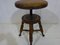 Gothic Victorian Adjustable Oak Piano Stool with Cast Iron and Glass Claw Feet 11