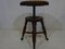 Gothic Victorian Adjustable Oak Piano Stool with Cast Iron and Glass Claw Feet 10