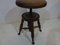 Gothic Victorian Adjustable Oak Piano Stool with Cast Iron and Glass Claw Feet 7