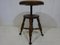 Gothic Victorian Adjustable Oak Piano Stool with Cast Iron and Glass Claw Feet, Image 8