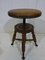 Gothic Victorian Adjustable Oak Piano Stool with Cast Iron and Glass Claw Feet 12