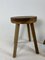 Modernist Concave Pine Stools, Set of 2, Image 5