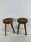 Modernist Concave Pine Stools, Set of 2 1