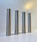 Vintage Minimalist Salt Shakers and Pepper Mill in Stainless Steel, Set of 4 1