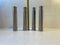 Vintage Minimalist Salt Shakers and Pepper Mill in Stainless Steel, Set of 4, Image 3