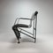 Postmodern Bended Aluminium & Steel Side Chair, 1980s 5