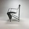 Chaise d'Appoint Postmoderne en Aluminium Courbé et Acier, 1980s 10