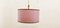 Lilac Fabric & Gold Silk Cable Pendant Lamp 3
