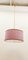 Lilac Fabric & Gold Silk Cable Pendant Lamp 2