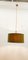 Lámpara colgante de tela verde y cable de seda dorada, Imagen 6