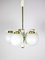 Mid-Century 5 Arms Brass Chandelier by Emi, Image 1