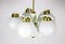 Mid-Century 5 Arms Brass Chandelier by Emi, Image 3