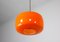 Vintage Orange & Yellow Glass Pendant Lamps, Set of 2, Image 12