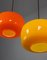 Vintage Orange & Yellow Glass Pendant Lamps, Set of 2 7