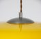 Lampade a sospensione vintage in vetro arancione e giallo, set di 2, Immagine 9