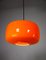 Lampes à Suspension Vintage en Verre Orange et Jaune, Set de 2 11
