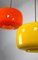 Lampes à Suspension Vintage en Verre Orange et Jaune, Set de 2 3