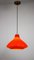 Vintage Orange Glass Pendant Lamp 5