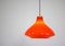 Vintage Orange Glass Pendant Lamp 4