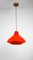 Lampe à Suspension Vintage en Verre Orange 1