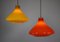 Lampe à Suspension Vintage en Verre Orange 9