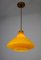 Lampada a sospensione vintage in vetro giallo, Immagine 4