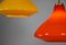 Mid-Century Yellow & Orange Glass Pendant Lamps, Set of 2 6