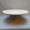 Coffee Table With White Carrara Marble Top & Metal Base, Image 1